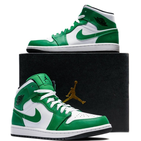 Jordan Men's Sneakers in Green and White - Picture 1 of 6
